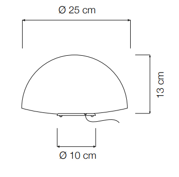 Lampada Da Tavolo Button T In-Es Artdesign Collezione Luna Colore Arancia Dimensione  Diam. Ø 25 Cm